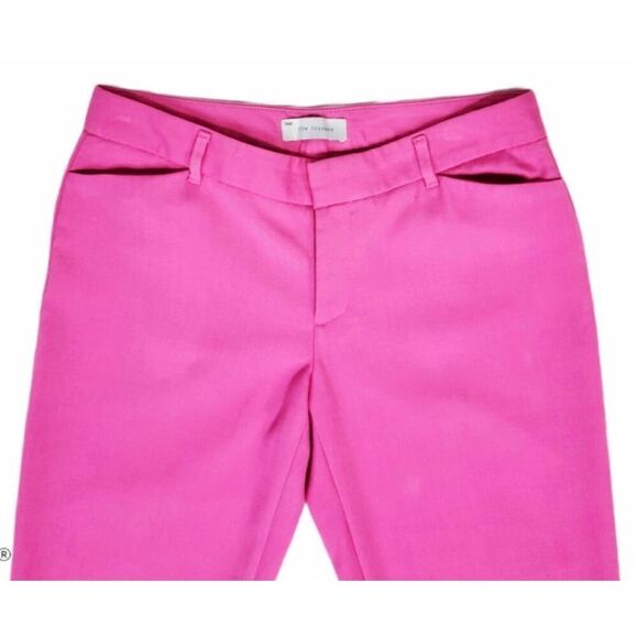 GAP Bubblegum Barbie Pink Twill Slim Cropped Pant Women Size 2 Fun Spring - Picture 8 of 16
